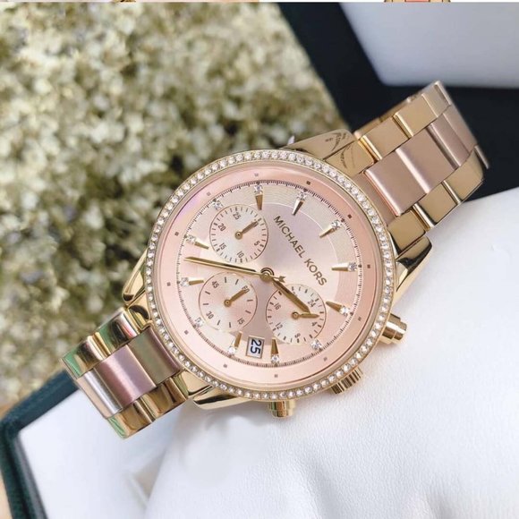 Michael Kors Ritz Chronograph 2 tones MK6475 steel